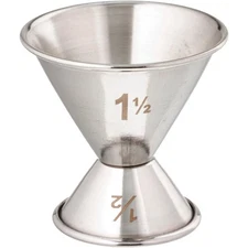 Silver Jigger 1 oz. Cocktail and Bar Measuring Tool