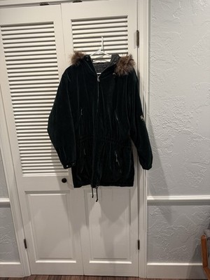 Bogner Vintage Velvet Ski Jacket With Detachable Raccoon Collar