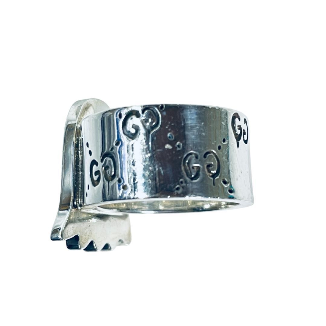 Gucci Ghost Ring #9 Silver 925 Mens SV925 GG Authentic | eBay