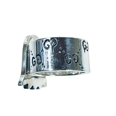 Gucci Ghost Ring #9 Silver 925 Mens SV925 GG Authentic | eBay