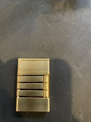 Vintage S.T. Dupont Brushed Gold Lighter With Horizontal Lines