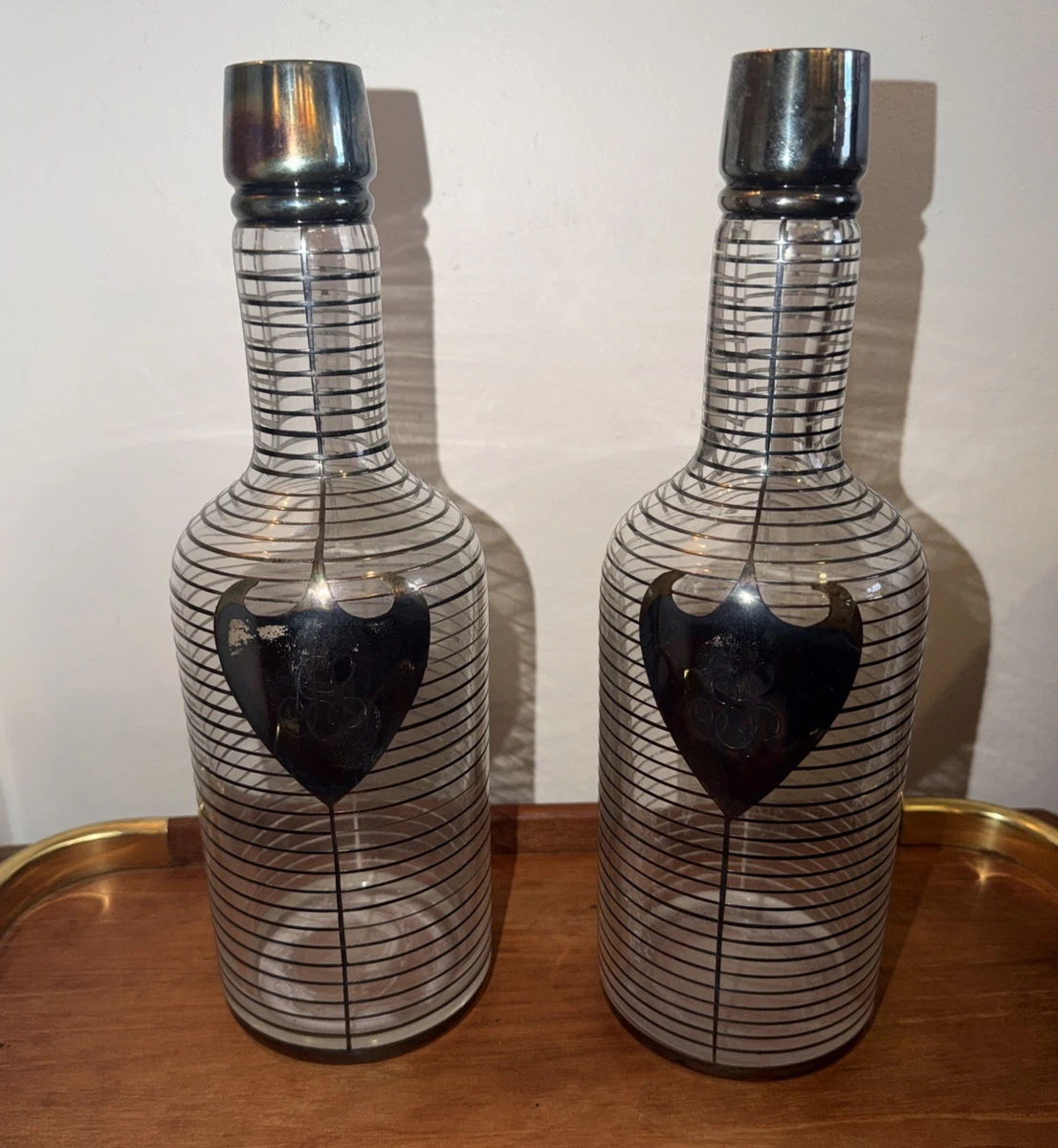 1900-1940 Antique US Sterling Silver Bottles, Decanters & Flasks