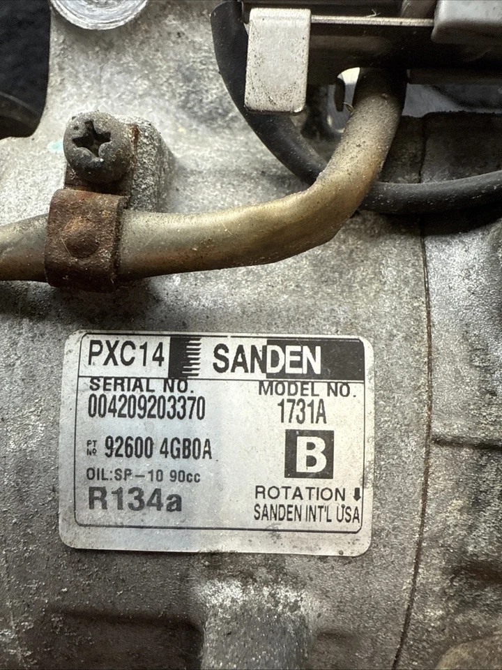 14-15 INFINITI Q50 3.7L 升交流压缩机原始设备制造商 926004GB0A — 第 2/4 张图片