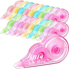 18 Pcs Correction Tape, Colorful Original Correction Tape White Wide Tape Wip...