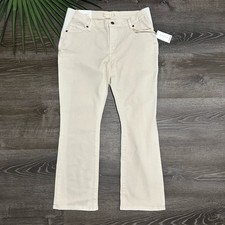 HATCH The Under The Bump Crop Maternity Jeans Sz 27 Kick Flare Crop Vanilla NWT