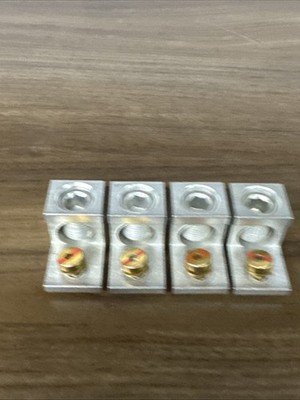 (4 Units) Ilsco D3877 Mechanical Lug 350MCM-6 AL9CU 1P Aluminum