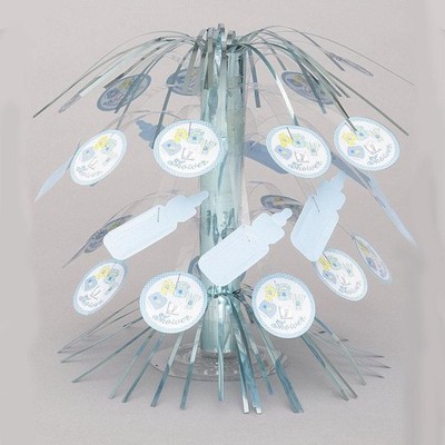 Blue Buttons Baby Shower Cascade Centerpiece Party Decorations  8.5'' Tall 1ct