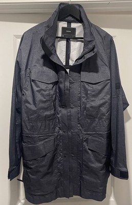Isaora Men s Parka Technical Jacket Rain /Weatherproof Charcoal Blue Size Medium