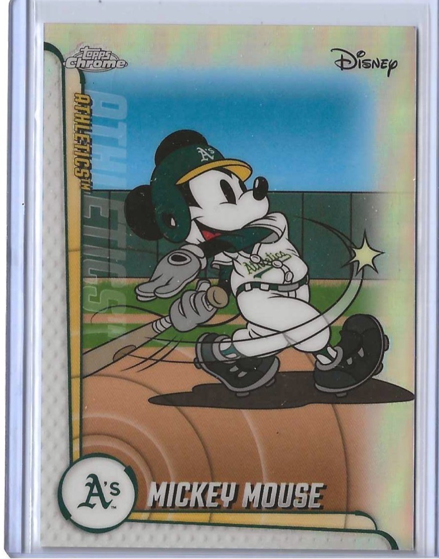 2025 Topps Chrome Disney Mickey Mouse Oakland A's SSP MLBH-7 MLB Fresh Pull