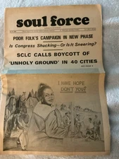 RARE:  SCLC SOUL FORCE JOURNAL  - POOR PEOPLE’S CAMPAIGN VOL 1, No 5