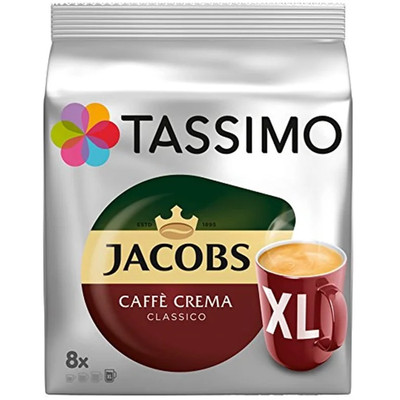 TASSIMO: Jacobs Caffe Crema Classico XL Coffee Pods -8pods-FREE SHIPPING