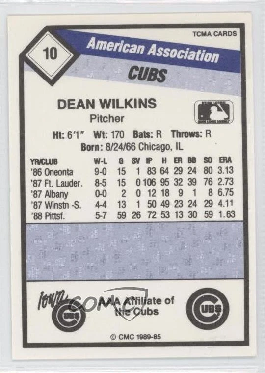 1989 CMC AAA Dean Wilkins #1989-85 - Image 2 of 2