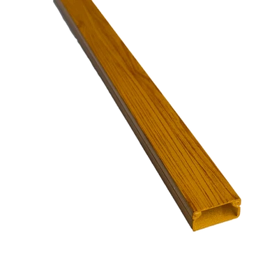 Kabelkanal Eiche Holzoptik mit Deckel Schrauben Bohren 20x10 mm - 1m Aufputz - Bild 1 von 4