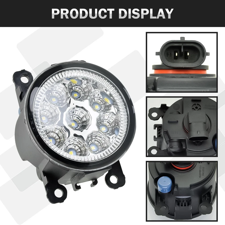 Pair White LED Fog Light Bumper Driving Lamp for Subaru Impreza 2020-2024 US - Изображение 3 из 4