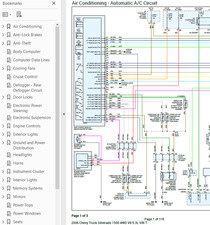 Chevrolet Silverado 1500 2006 diagrama de cableado a color V8 5,3 L 4x4 pdf