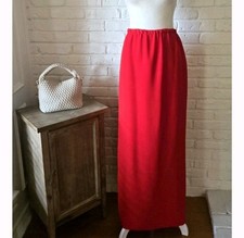 Vintage Red Maxi Skirt, Arthur Doucette, XS/S