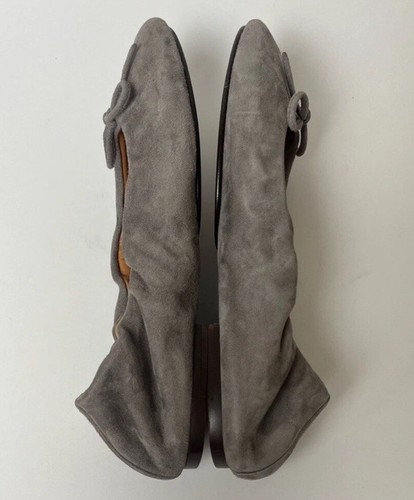 Scarpe ballerine Polo Ralph Lauren scamosciate pony grigie made in Spain 6 B $398 - Foto 4 di 7