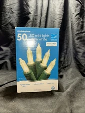 50 Warm White Mini Lights 12.5ft Indoor/Outdoor Green Wire Energy Star