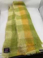 🌟DONEGAL DESIGNS Mohair Irish Wool THROW BLANKET 75" x 60" - Made In Ireland🌟