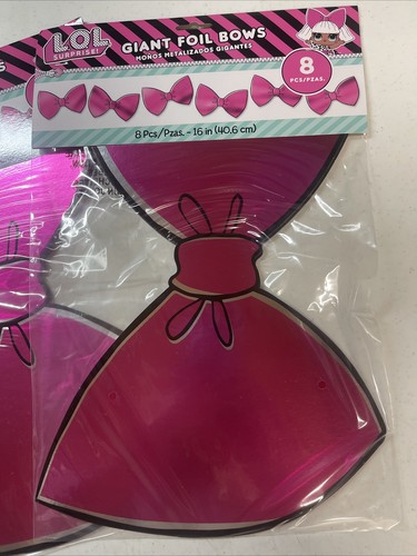 LOL SURPRISE GIANT FOIL BOWS 8 Pcs Lot Of 2 New | eBay