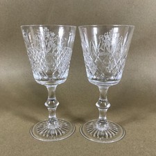 Pair of Monmouth Borough Council Wine Glasses 1990 - 1991 and 1991 - 1992