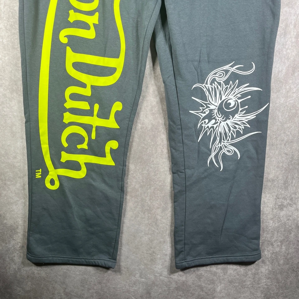 Von Dutch Sweatpants Mens Size Big 2X Gray Athleisure Drawstring Outdoor Y2K - Image 3 of 4