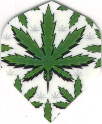 Pot Leaf Dart Flights: 3 per set