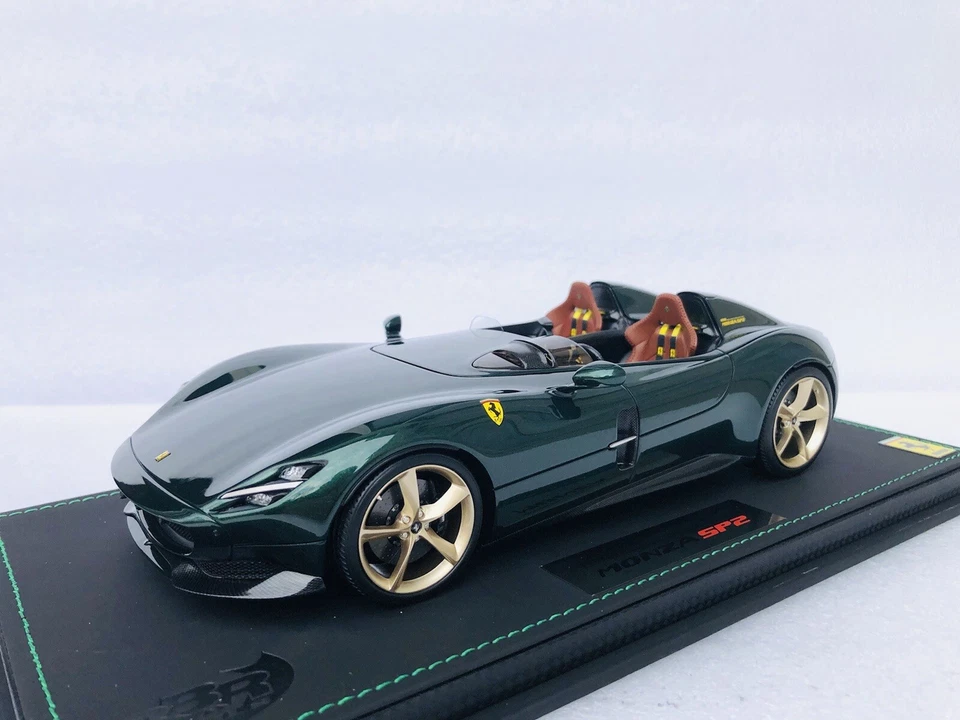 1/18 BBR Ferrari Monza SP2 Dark Green Limited 24 PCS With Display Case - Image 2 of 4