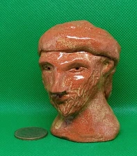 "Pashtun" - Original Clay Sculpture. Signed. Hand made and glazed.