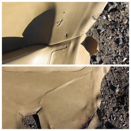 BMW E21 DOOR TRIM PANEL FRONT & REAR LEFT RIGHT SANDBEIGE VINYL 4 PCS SET OEM - Picture 10 of 12