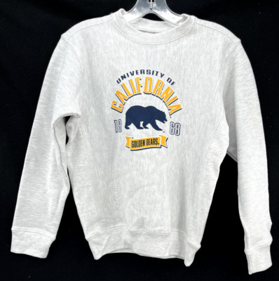NEW California Cal Golden Bears Champion Gray Crewneck Sweatshirt Youth M