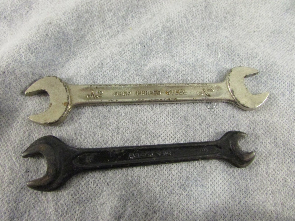 vintage an・an no.16 Lot of 2 Vintage Open End Wrenches: 9/16