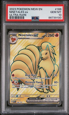 PSA 10 GEM MINT Ninetales EX 186/165 Ultra Rare Scarlet & Violet