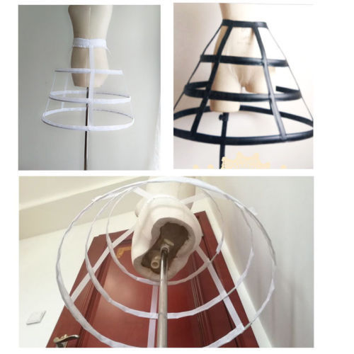 Sottoveste Lolita Hoop gabbia cosplay gonna trambusto borsa sottogonna crinolina - Foto 9 di 12