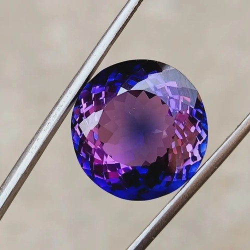 Piedra preciosa suelta redonda de zafiro Montana rosa púrpura natural de 8,85... - Imagen 12 de 12