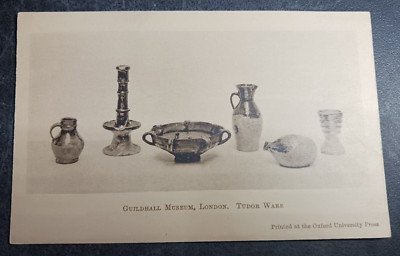 vtg postcard Guildhall Museum. London. Tudor Ware. England unposted