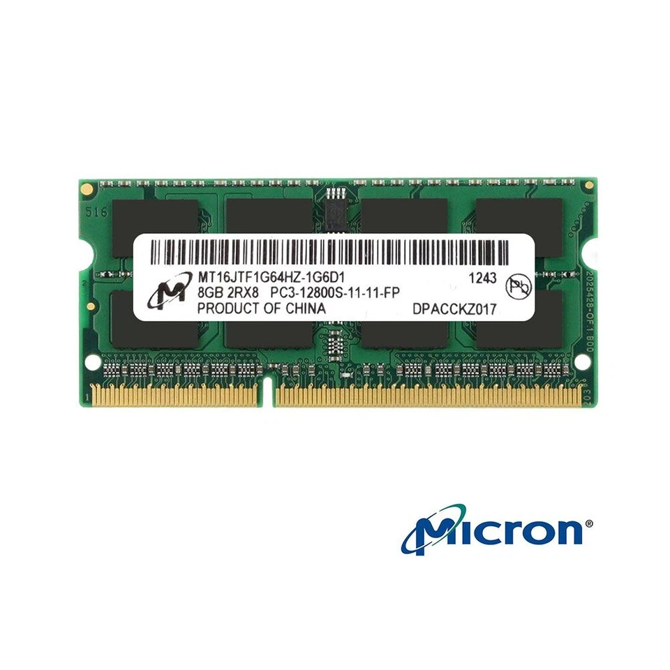 Micron 8GB 4GB 2G DDR3 1600MHz PC3-12800S 204Pin SODIMM Laptop Memory RAM AU LOT - Image 2 of 4