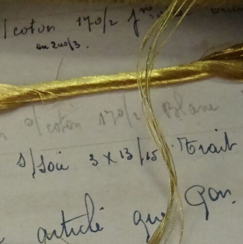 12 yard ANTIQUE French very fine Gold Metallic Metal Thread Embroidery Fly Tying - Picture 5 of 12
