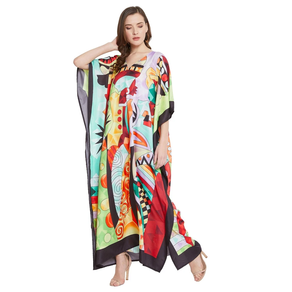 Women Kaftan Lady Print Plus size Caftan Dress African Dashiki Boho Maxi Dress - Image 4 of 4