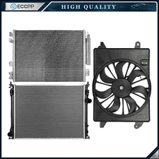 Electric Radiator Condenser Cooling Fan Kit For 2011-2018 2019 Dodge Challenger