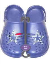 Dallas Cowboys FOCO Brand Navy Blue Men's Big Logo Solid Clog With Strap
