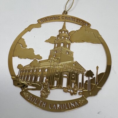 Historic Charleston Christmas Ornament Gold Tone Brass Michaels
