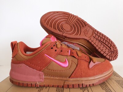 WMNS NIKE DUNK LOW DISRUPT 2 DESERT BRONZE-PINK PRIME SZ 6 [DH4402-200]
