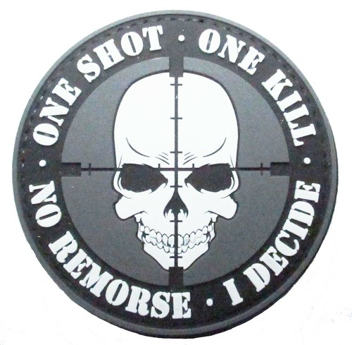 Patch Sniper Airsoft Paintball PVC Soft 3D Tactical Moral Patch Scratch  - Bild 1 von 2
