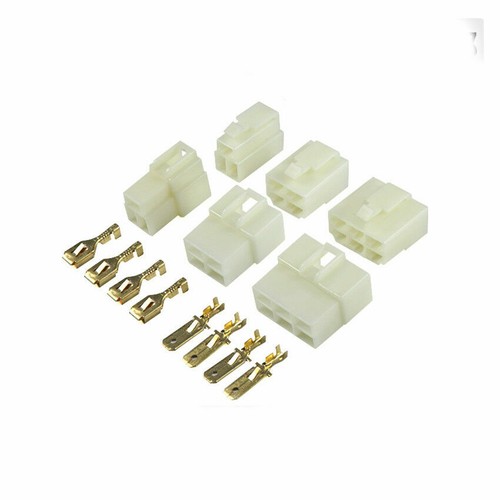 1 - 8 Way Pin 6.3mm Electrical Wire Connector Kit Male + Female + Crimp Terminal - Picture 1 of 4