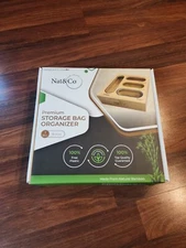 Ziplock Bag Organizer - Premium Wood Food Storage Bag Organizer