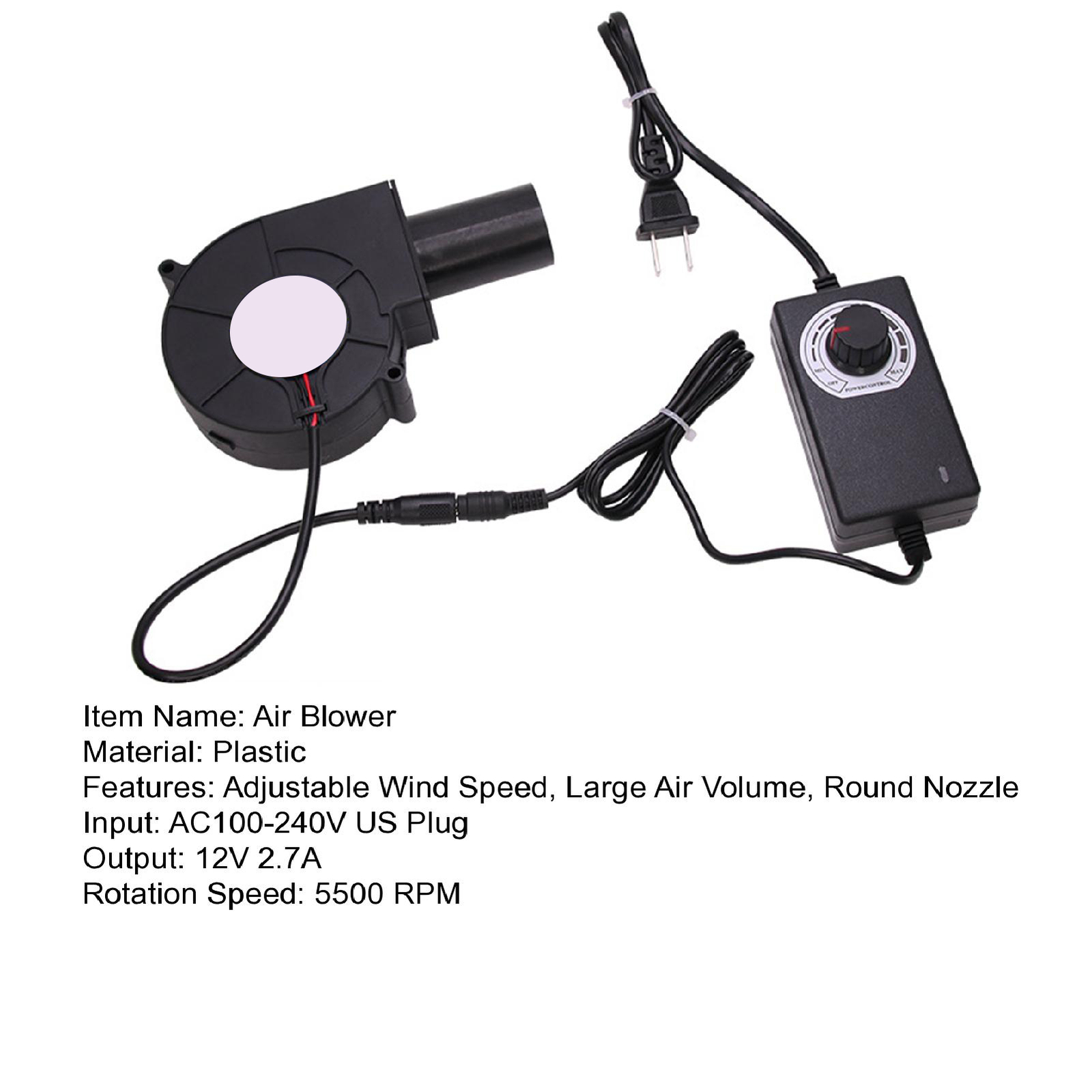 1 Set Bbq Air Blower 5500 Rpm Barbecue Laborsaving Camping Blower Easy