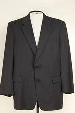 Burberry Mens Super 100 Charcoal 43R 100 Wool Blazer Jacket Sport Coat