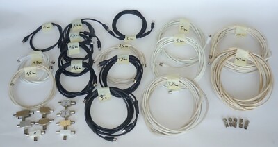 15x TV-Antennenkabel Koaxialkabel BK-TV / SAT · T-Verteiler   Konvolut 49 Meter
