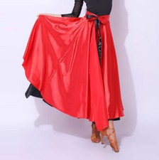 New Womens Latin Dance Dress Paso Doble Practice Performance Costume Long Skirts